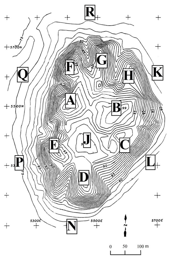 Topographic Zones in High Mound